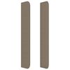 vidaXL Zagł&oacute;wek do ł&oacute;żka z LED, taupe, 203x16x118/128 cm, tkanina