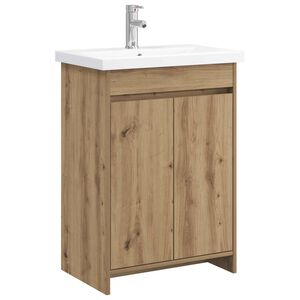vidaXL Zestaw mebli łazienkowych Dąb artisan 61 x 40 x 84,5 cm