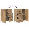 vidaXL Highboard 2 pcs Dąb rzemieślniczy Materiał drewnopochodny
