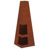 vidaXL Kominek Brązowy 35 x 35 x 100 cm Stal pogodowa