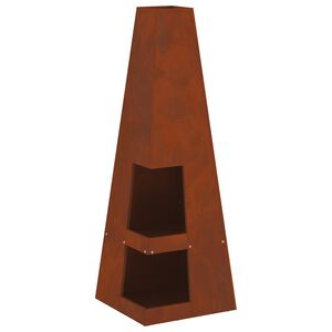 vidaXL Bowl ogniskowy Rdzawy 35 x 35 x 100 cm