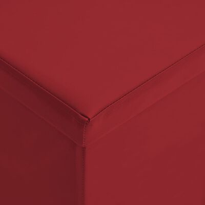 vidaXL Składana ławka ze schowkiem, kolor winna czerwień, PVC