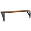 vidaXL Półki ścienne z półką 2 pcs Stare drewno 60 x 15 x 15,5 cm