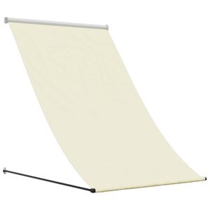vidaXL Markiza zwijana, kremowa, 100x150 cm, tkanina i stal