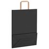 vidaXL Torby papierowe 250 szt. z uchwytami Czarne 26x12x35 cm