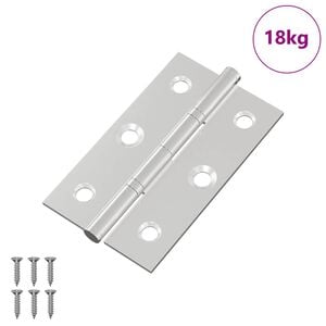 vidaXL Zawias Gładki 899 pcs Srebrny 58 x 35 x 1 mm Stal