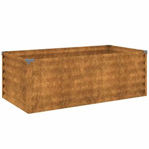 vidaXL Podwyższona grządka ogrodowa 100x50x36 cm, stal Corten