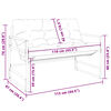 vidaXL Ławka ogrodowa z poduszką, antracytowa, 113 cm, stal