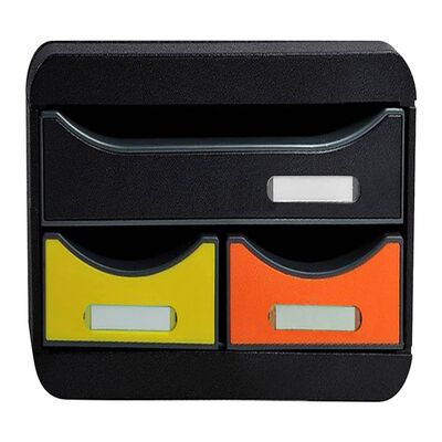 Exacompta Organizer biurkowy z 3 Small-Box Harlequin z 3 szufladkami