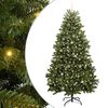 vidaXL Sztuczna choinka 240 cm 300 LED Ciepła biel PVC i stal zielony