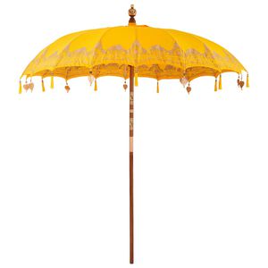 vidaXL Baliński Parasol Ż&oacute;łty 215 x 215 x 260 cm