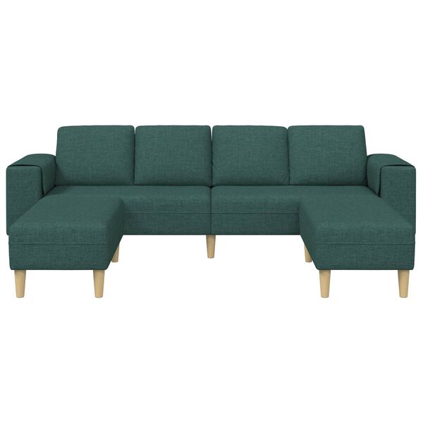 vidaXL Sofa do salonu 3 pcs Ciemna zieleń Poliester