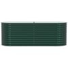 vidaXL Podniesiona rabata ogrodowa Zielony 240 x 80 x 81 cm Stal