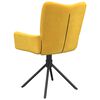 vidaXL Obrotowe krzesła stołowe, 2 szt., żółte, aksamitne