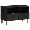 vidaXL Szafka pod TV, czarna, 70x33x46 cm, materiał drewnopochodny