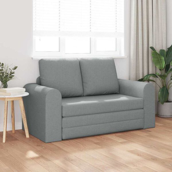 vidaXL Sofa Bed 60cm Jasnoszary tkanina