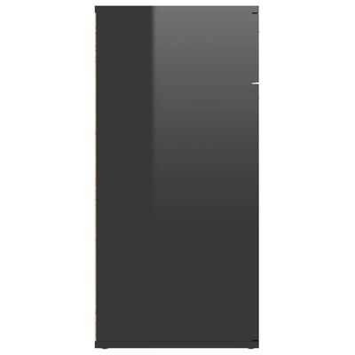 vidaXL Szafka na wysoki połysk, czarna, 80x36x75 cm, płyta wiórowa