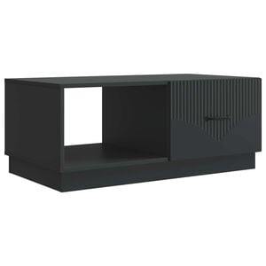 vidaXL Stolik kawowy Czarny 90 x 50 x 37 cm Drewno inżynieryjne