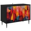 vidaXL Szafka pod telewizor HEESCH 69 x 33 x 50,5 cm Czarny dąb