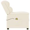 vidaXL Fotel masujący, kremowy, obity sztuczną skórą