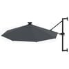 vidaXL Parasol ogrodowy z LED, ścienny, 300 cm, antracytowy