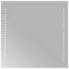 vidaXL Lustro łazienkowe z LED, 40x40 cm