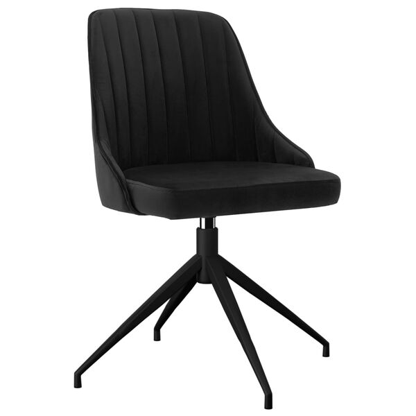 vidaXL Krzesła stołowe, 6 szt., czarne, obite aksamitem