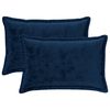 vidaXL Poszewka na poduszkę 2 pcs HOUTEN Granatowy 50 x 80 cm Flanela