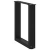 vidaXL Nogi do stolika kawowego w kształcie litery U 2 szt. Czarne 38x(42-43) cm Stal