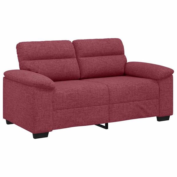 vidaXL Sofa 2-osobowa w kolorze czerwonego wina 160x81x84 cm Tkanina