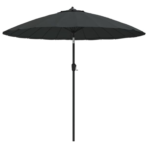 vidaXL Parasol ogrodowy na słupku aluminiowym, 270 cm, antracytowy