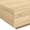 vidaXL Stolik kawowy z podświetleniem LED, dąb sonoma, 80x80x31 cm