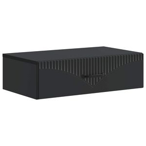 vidaXL Stolik boczny montowany na ścianie Czarny 59 x 34,5 x 17 cm