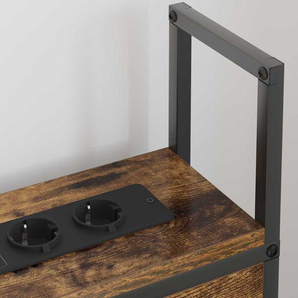 vidaXL Szafka z Ładowaniem z p&oacute;łką Wędzony dąb 102 x 15 x 98 cm