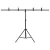vidaXL Stojak na tło, T-kształtny, czarny, 151x60x(70-200) cm