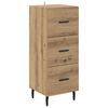 vidaXL Highboard z szufladą Dąb rzemieślniczy 34,5 x 34 x 180 cm