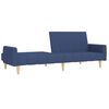 vidaXL 2-osobowa kanapa z podn&oacute;żkiem, niebieska, tapicerowana tkaniną