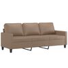 vidaXL 3-osobowa sofa z podn&oacute;żkiem, cappuccino, 180 cm, sztuczna sk&oacute;ra