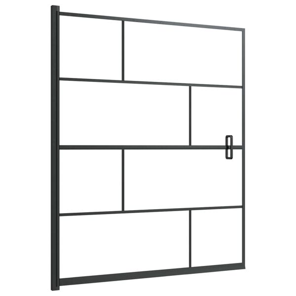 vidaXL Kabina prysznicowa, ESG, 116x140 cm, czarna