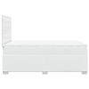 vidaXL Ł&oacute;żko kontynentalne z materacem, białe, ekosk&oacute;ra 120x200 cm