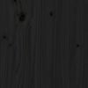 vidaXL Wezgłowie ł&oacute;żka, czarne, 126x4x100 cm, lite drewno sosnowe