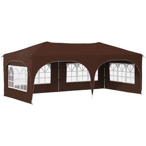 vidaXL Namiot imprezowy rozkładany Brązowy 575 x 288 x 245 cm
