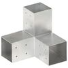 vidaXL Łącznik do słupk&oacute;w w kształcie Y, galwanizowany metal, 81x81 mm