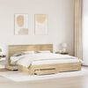 vidaXL Ramka ł&oacute;żka Dąb Sonoma 200 x 200 cm Materiał drewnopochodny