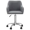 vidaXL Obrotowe krzesła stołowe, 6 szt., jasnoszare, obite tkaniną