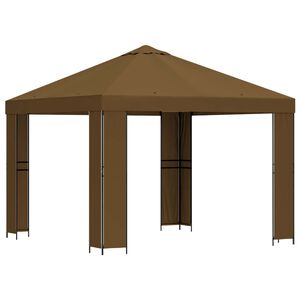 vidaXL Altana 3 x 3 m Ciemnoszary Poliester i Stal 190 gsm