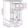 vidaXL Stolik nocny Corona Biały 35 x 32,5 x 58 cm Lite drewno sosnowe