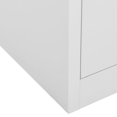 vidaXL Szafka biurowa z doniczką, jasnoszara, 90x40x125 cm, stalowa