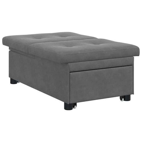 vidaXL Rozkładana sofa Ciemnoszary 194 x 67 x 82 cm Mikrofibra
