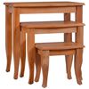 vidaXL Stoliki boczne, wsuwane pod siebie, 3 szt., mahoniowe